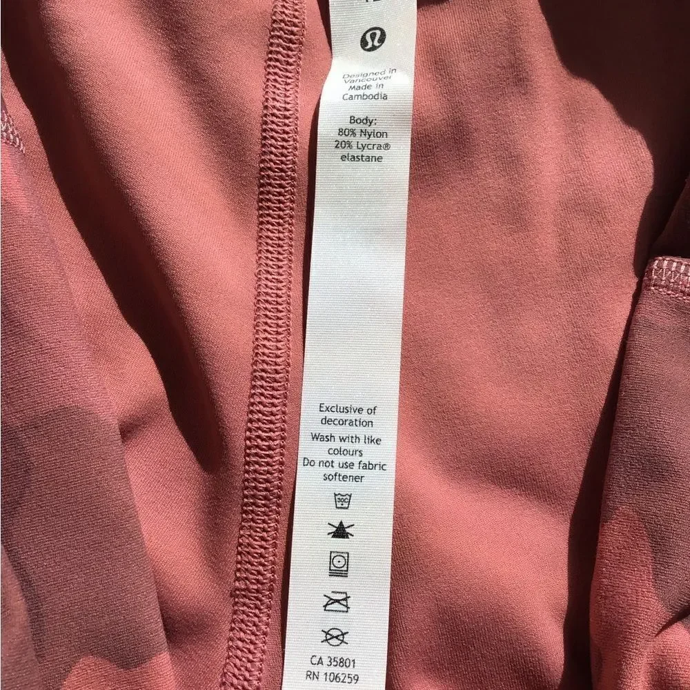 Lululemon Align High Rise Pant 28” Pink Camouflage New Size 12